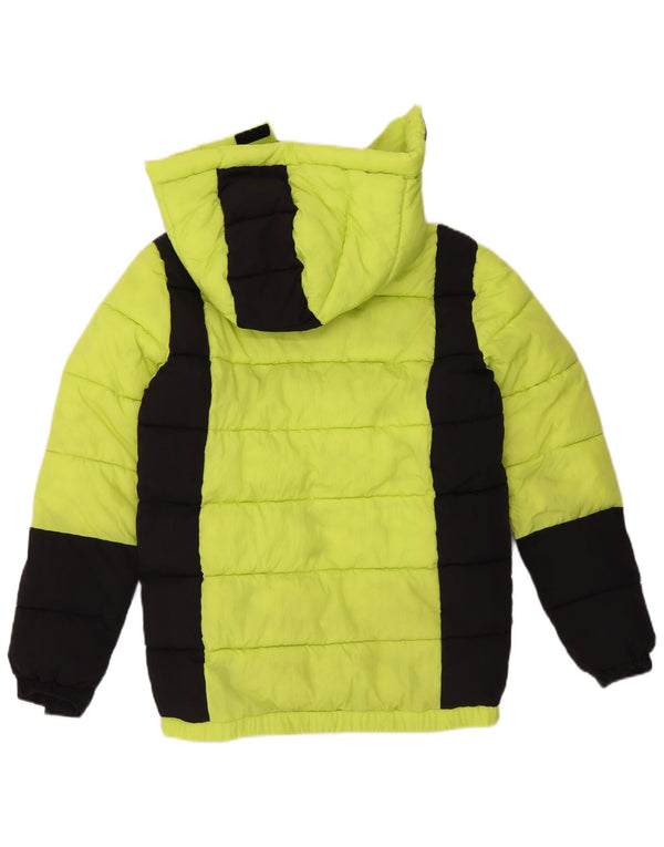 Guess Boys grafisk polstret hættejakke 15-16 år Grøn Colourblock