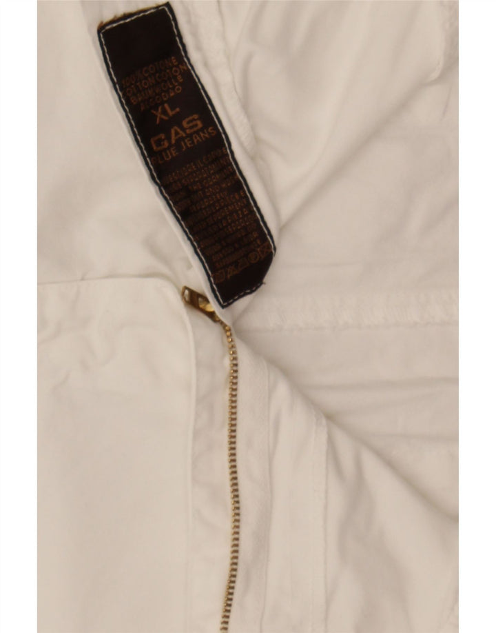 GAS Mens Cargo Shorts XL W38  White Cotton Vintage Gas and Second-Hand Gas from Messina Hembry 