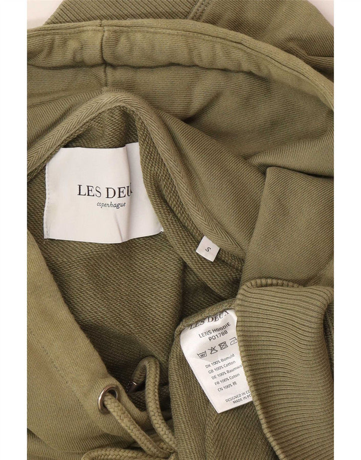 Les Deux Herre hættetrøje Jumper Small Khaki Bomuld