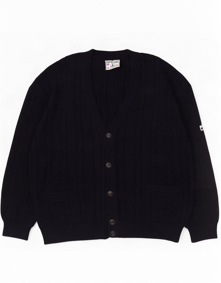 Navigare Herre Cardigan Sweater XL Marineblå Uld