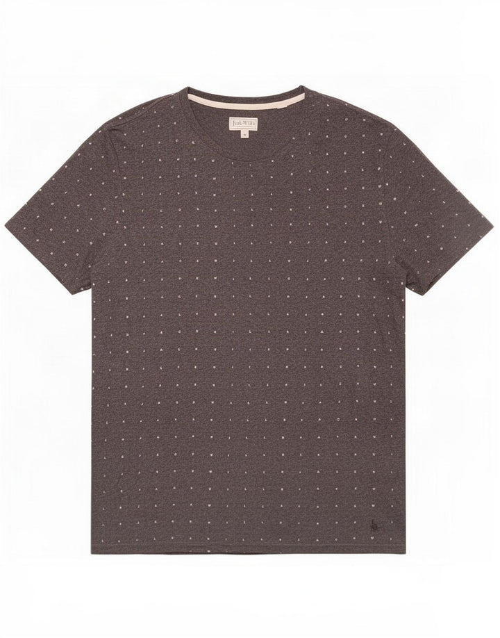 Jack Wills Herre grafisk T-shirt top mellemgrå plettet bomuld