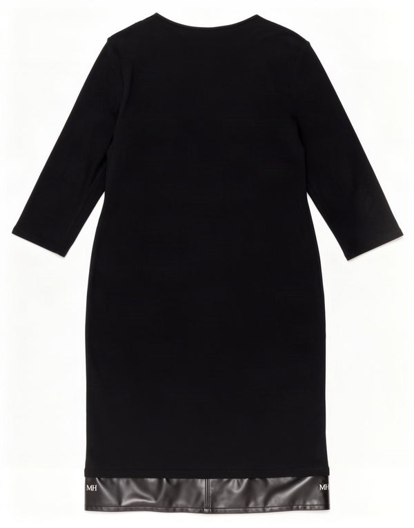 Ralph Lauren Dame 3/4 ærme Skift Kjole UK 14 Stor sort bomuld