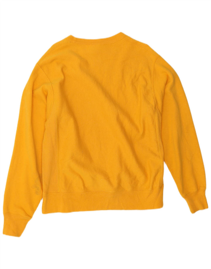 Champion Herre Sweatshirt Jumper Medium Gul Bomuld