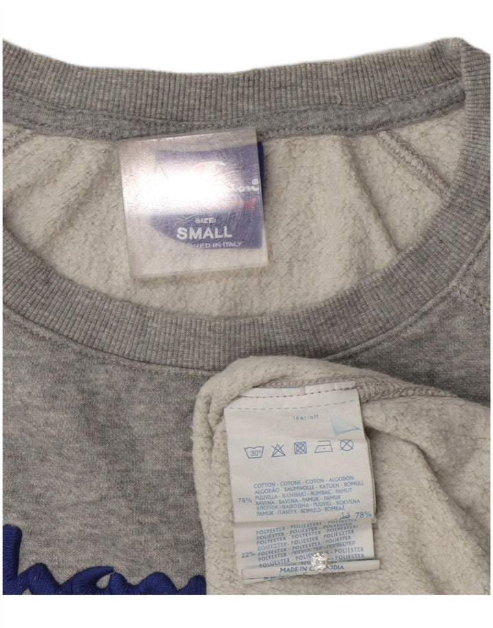Champion Dame Grafisk Sweatshirt Jumper UK 10 Lille Grå Bomuld