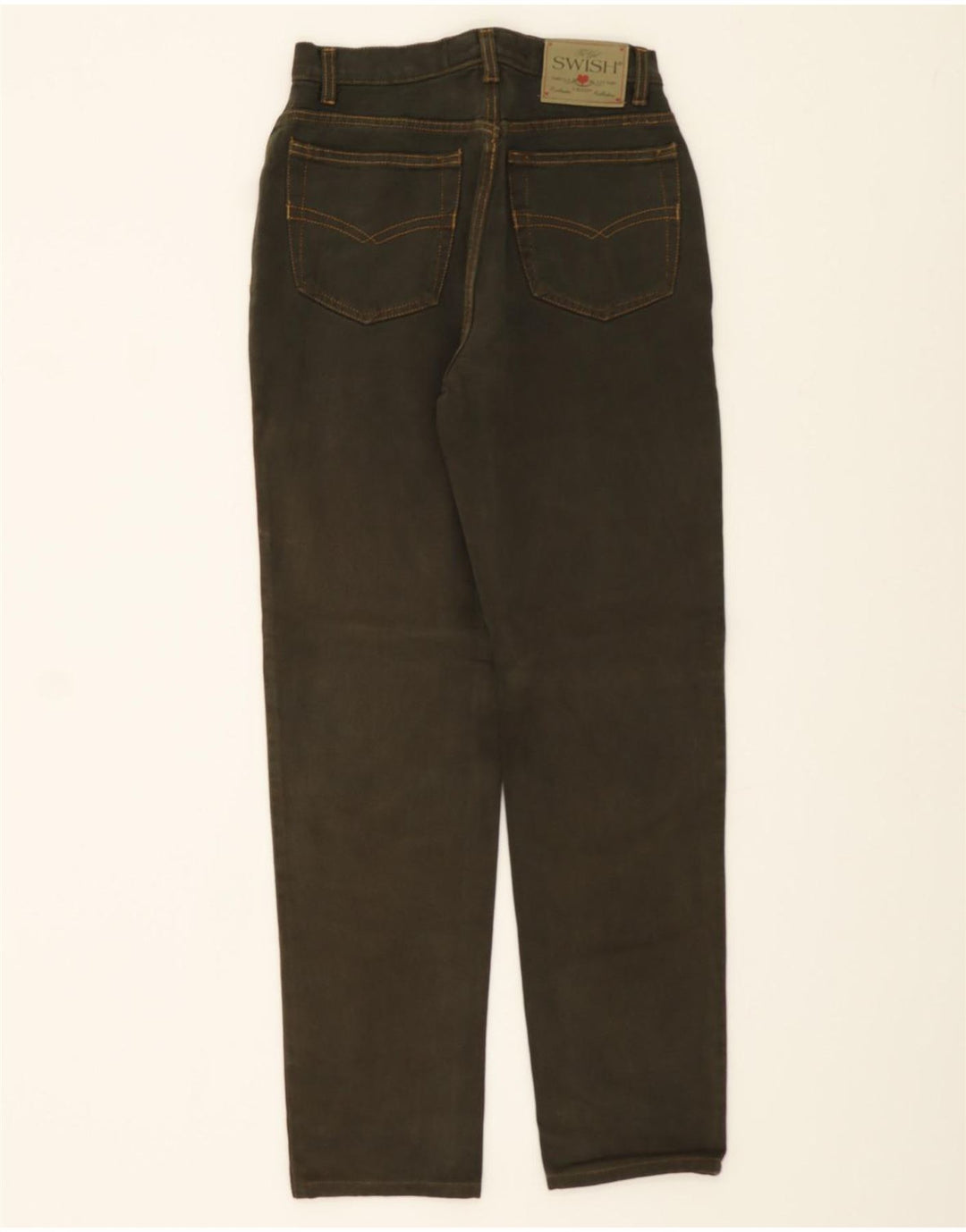 SWISH Womens Tapered Jeans W30 L30 Khaki Cotton Vintage Swish and Second-Hand Swish from Messina Hembry 