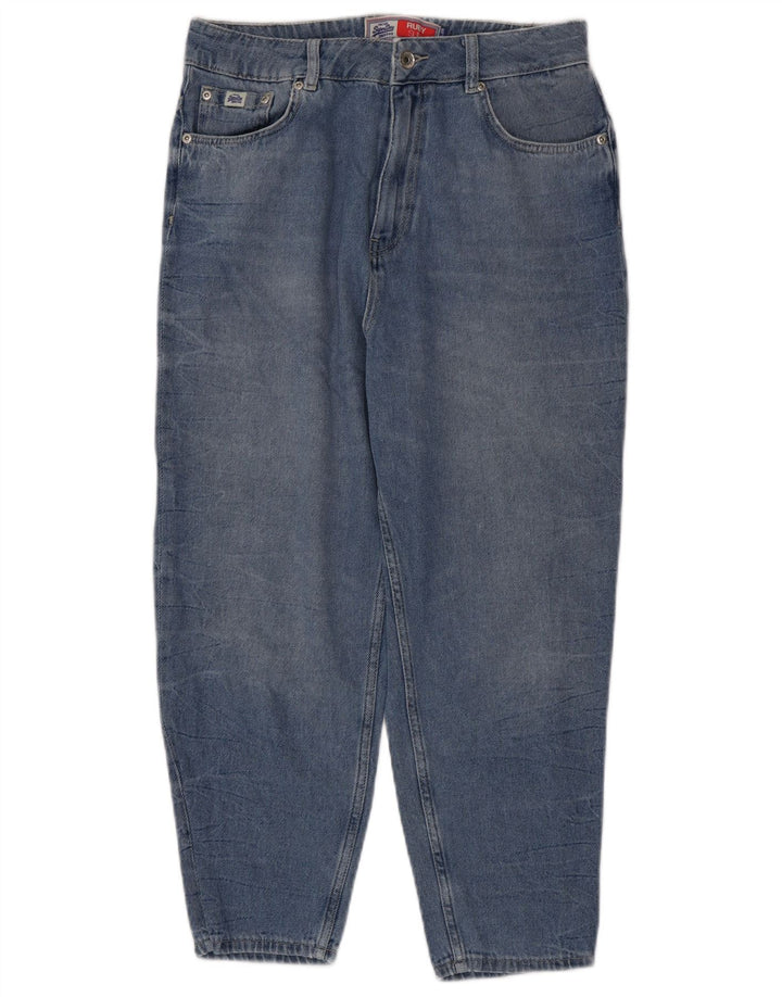 Superdry Ruby Slim Jeans med høj talje til kvinder W30 L24 blå bomuld