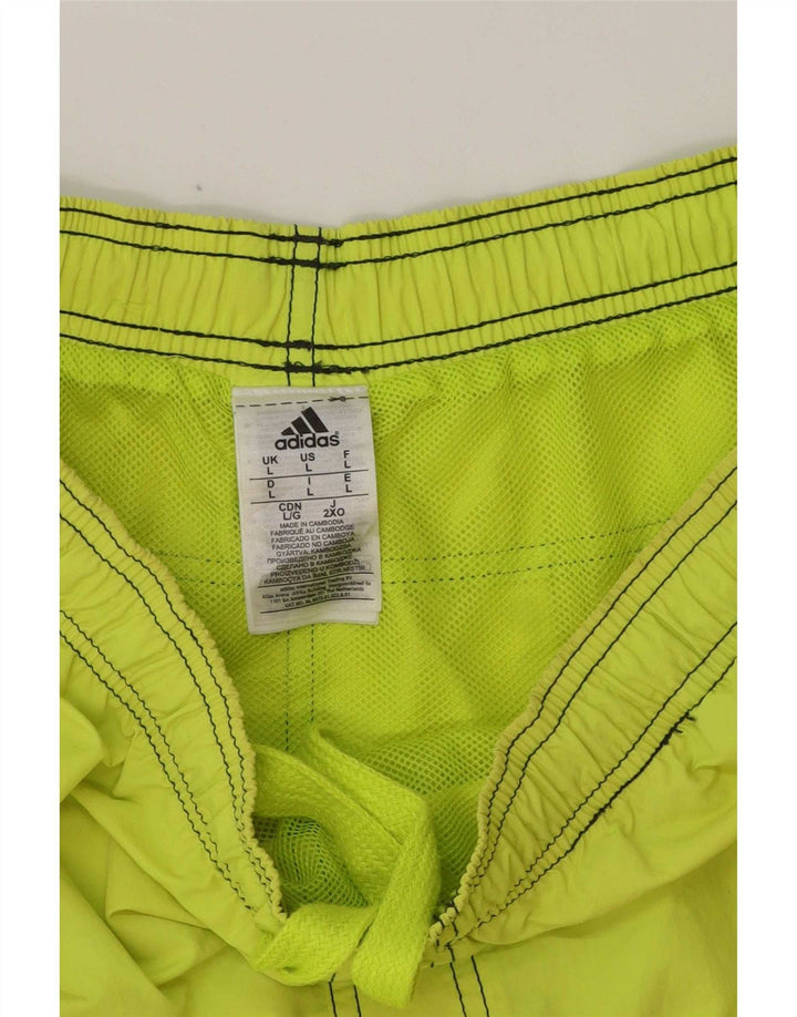 Adidas Badeshorts til mænd, store grønne polyester