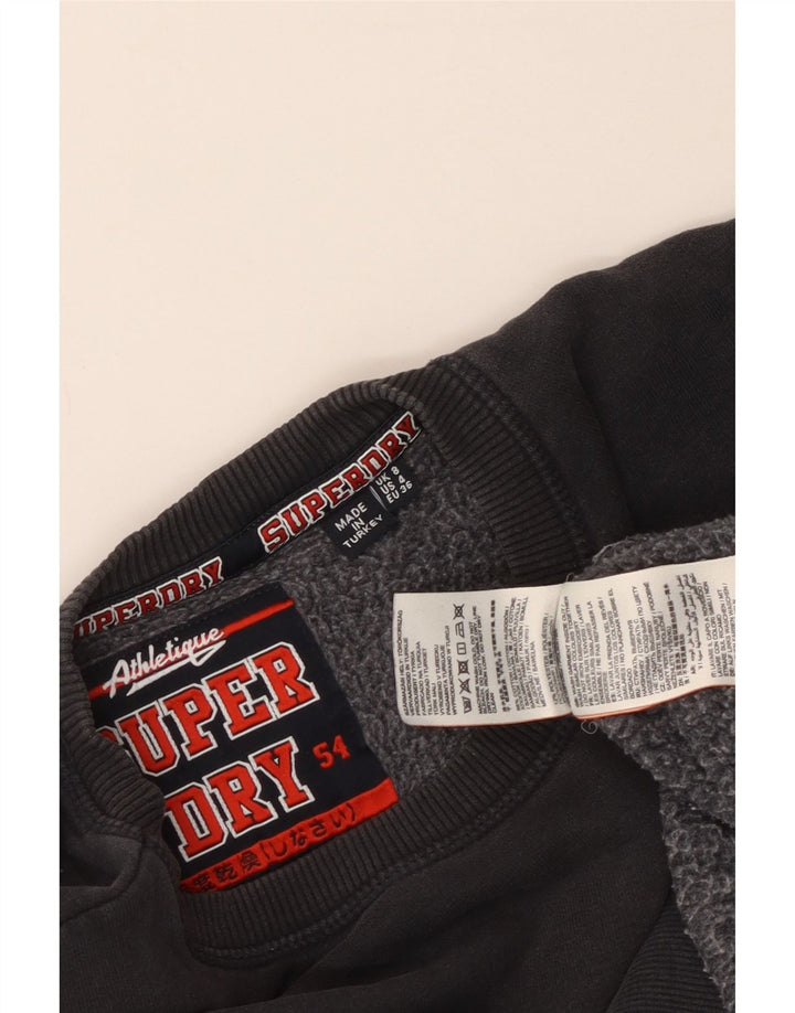 Superdry Herre Grafisk Oversized Sweatshirt Jumper UK 8 Lille Grå Bomuld