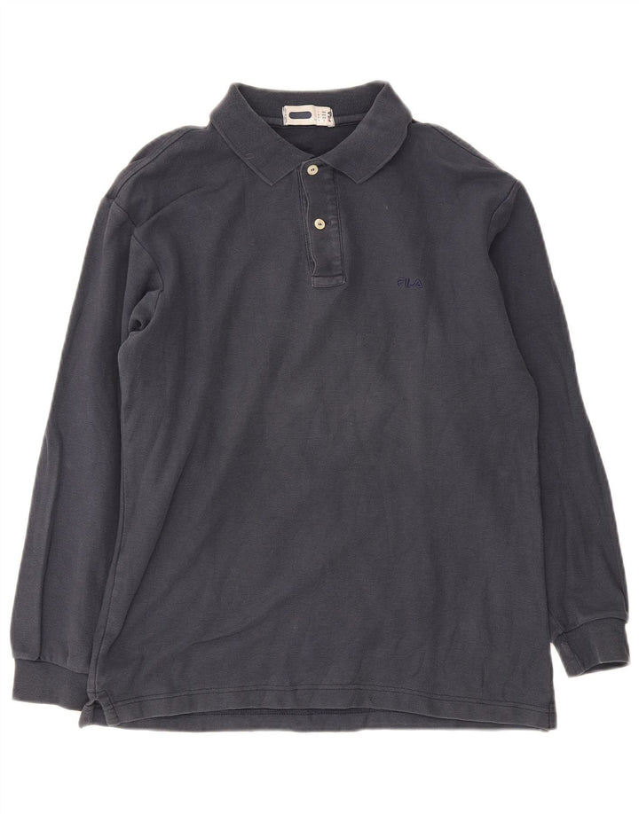 Fila Langærmet Polo Shirt til mænd IT 46 Small Navy Blue