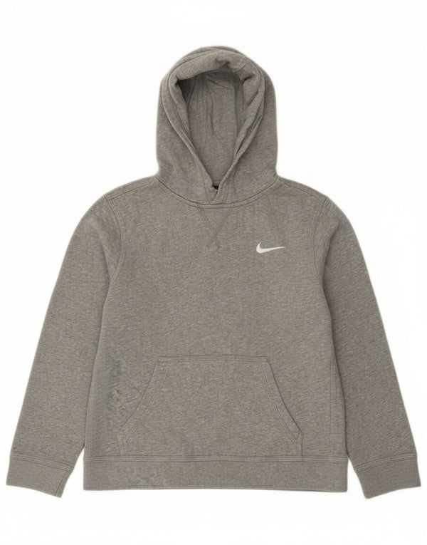 Nike Boys Hoodie Jumper 10-11 år Medium Grå Flecked