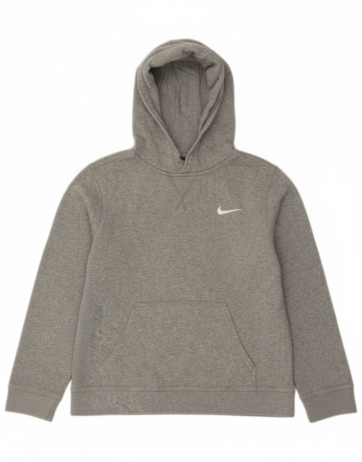 Nike Boys Hoodie Jumper 10-11 år Medium Grå Flecked