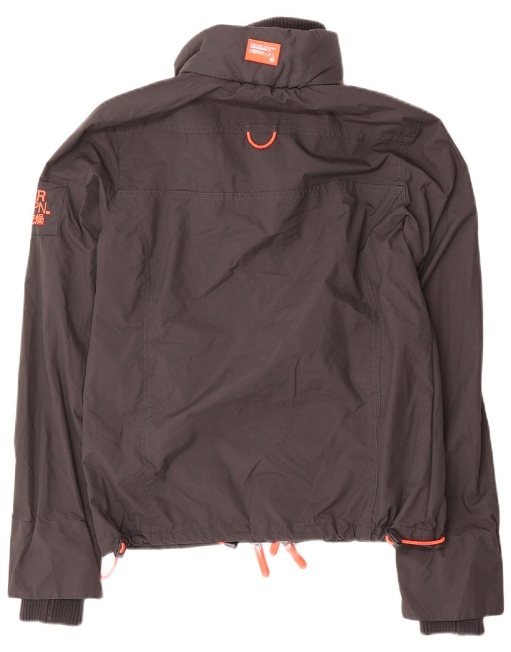 Superdry oversized bomberjakke til kvinder UK 6 XS grå nylon