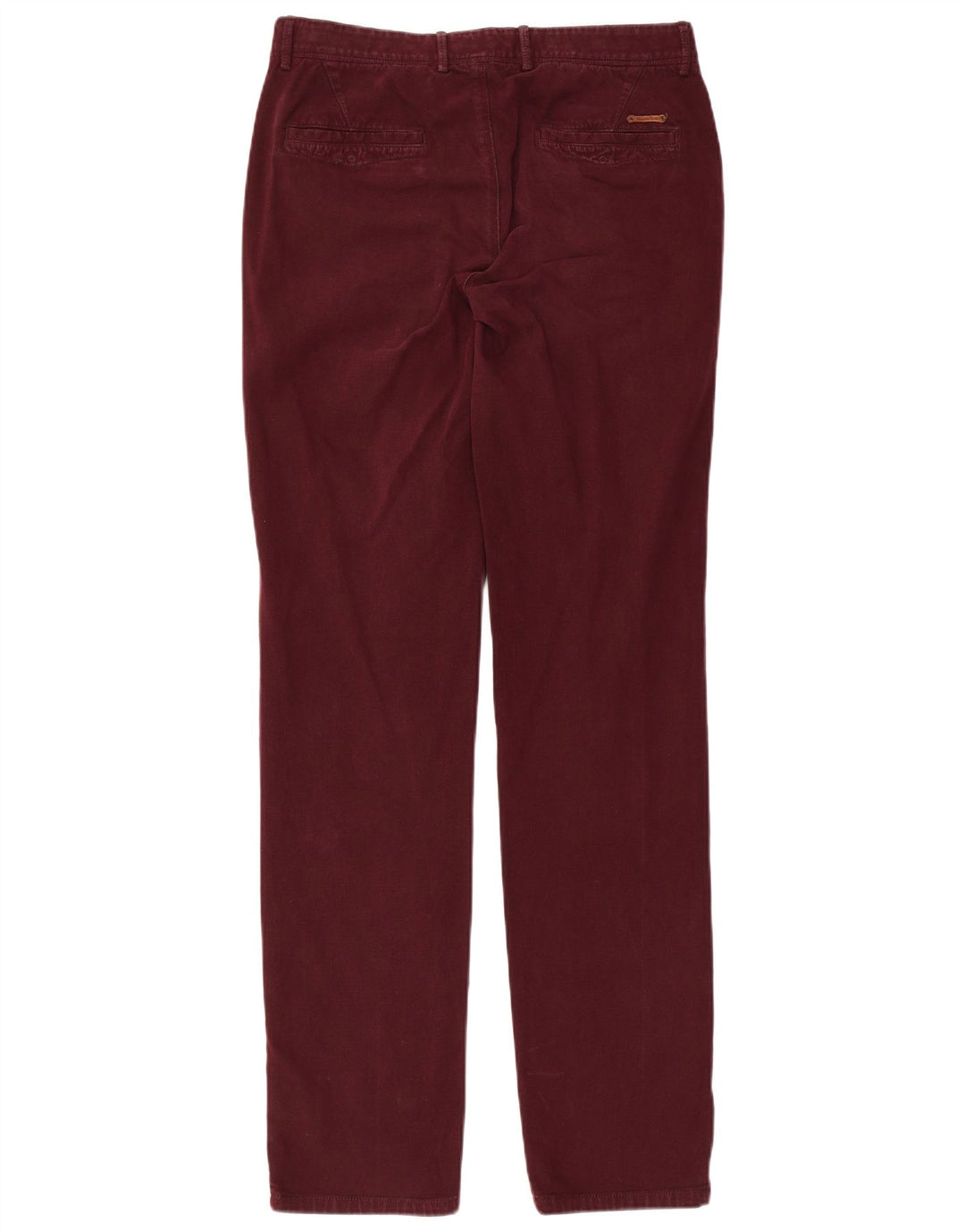 MASSIMO DUTTI Herre Slim Chino Bukser EU 40 Medium W31 L33 Burgundy