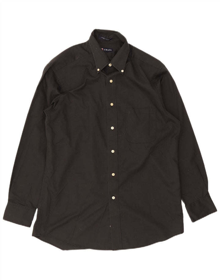 Chaps Herreskjorte str. 15 1/2 Medium Sort Bomuld