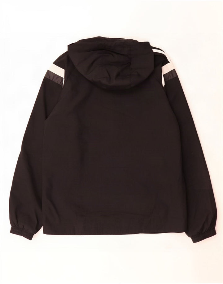Adidas Regnjakke med hætte til mænd UK 36 Small Black Colourblock Polyester