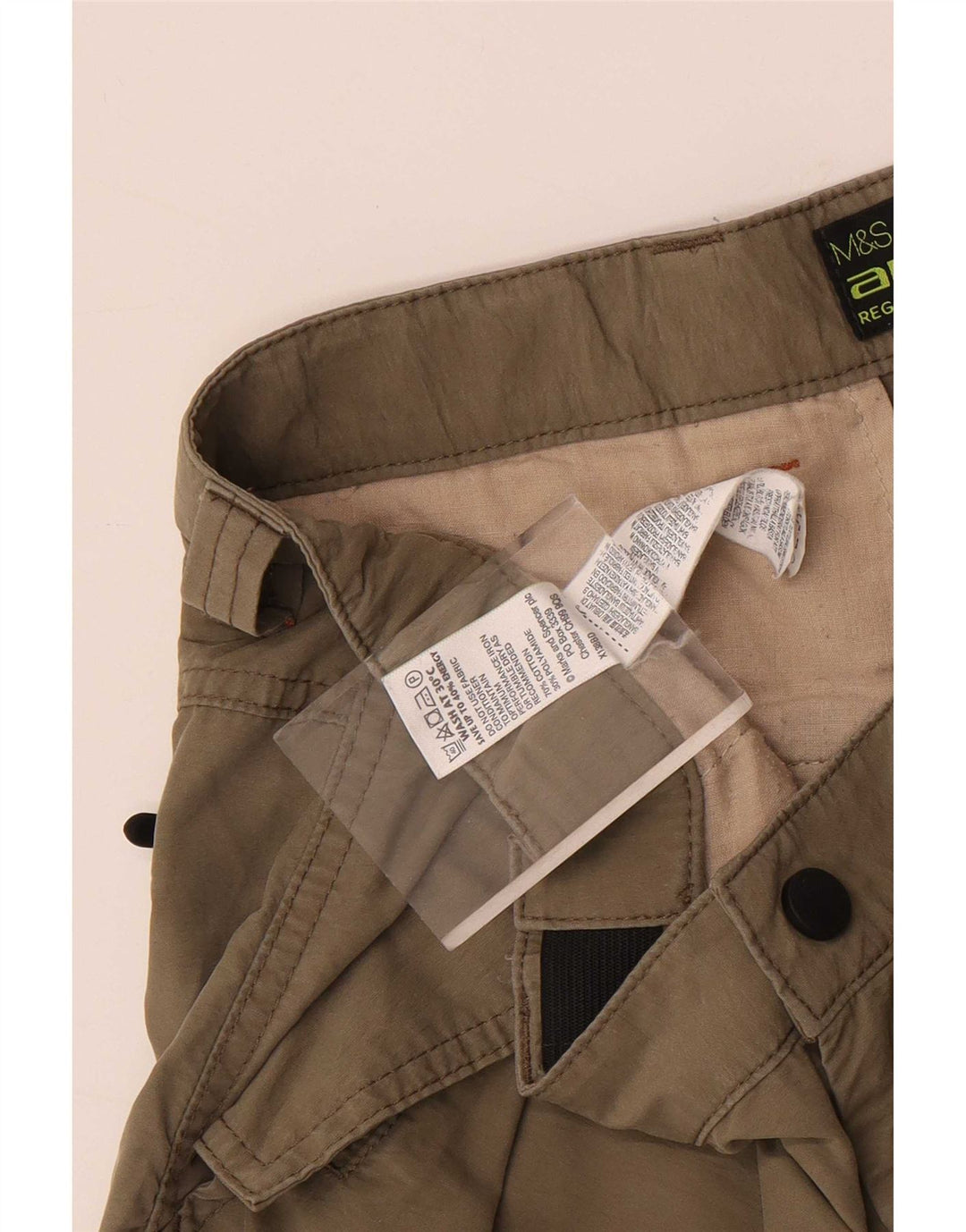 Marks & Spencer Herre Cargo Shorts W34 Large Khaki Bomuld