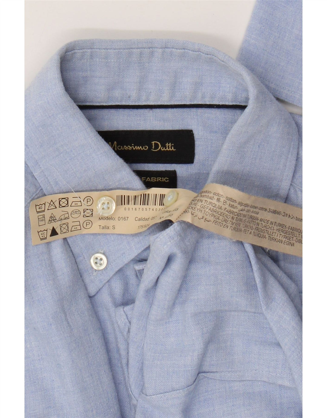 Massimo Dutti herreskjorte lille blå bomuld