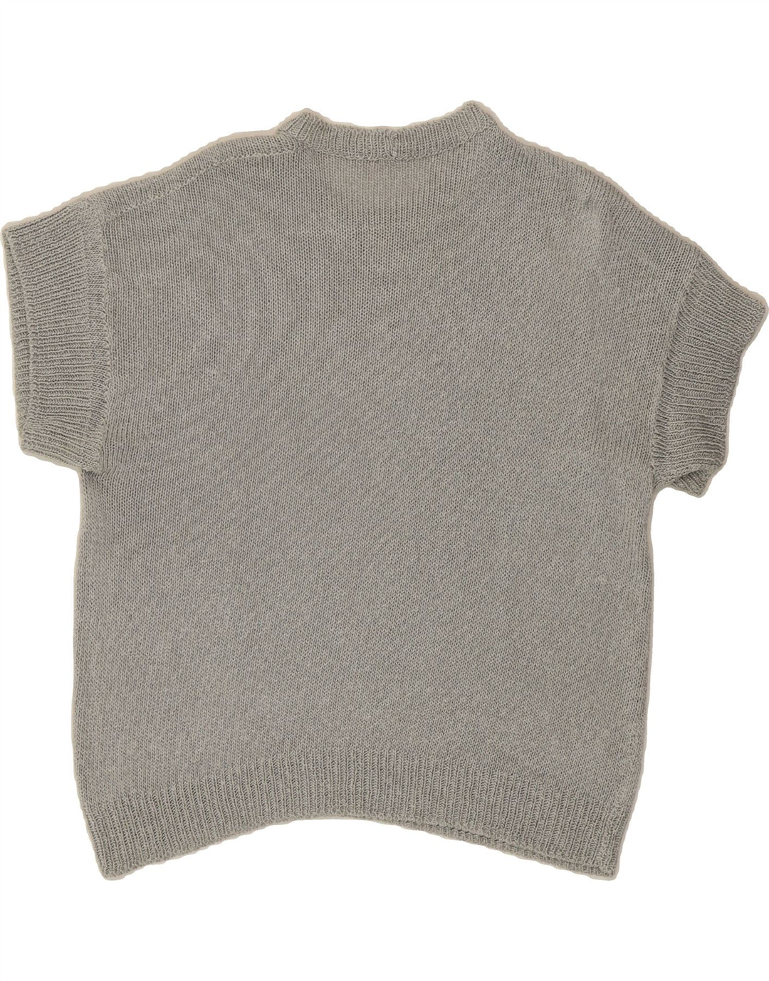 VINTAGE Womens Crew Neck Jumper Sweater UK 12 Medium Grey Floral Vintage Vintage and Second-Hand Vintage from Messina Hembry 