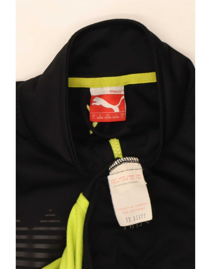 Puma Herre Grafisk Træningsdragt Top Jakke Stor Sort Polyester
