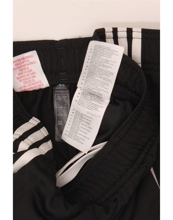 Adidas Drenge Træningsdragt Bukser Joggers 15-16 År Sort Polyester