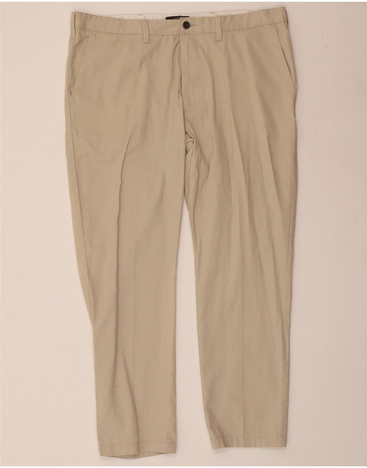 Marks & Spencer Herre Tapered Chino Bukser W40 L29 Beige Bomuld