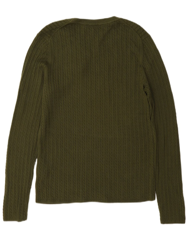 Tommy Hilfiger Herre Boat Neck Jumper Sweater XL Khaki Bomuld