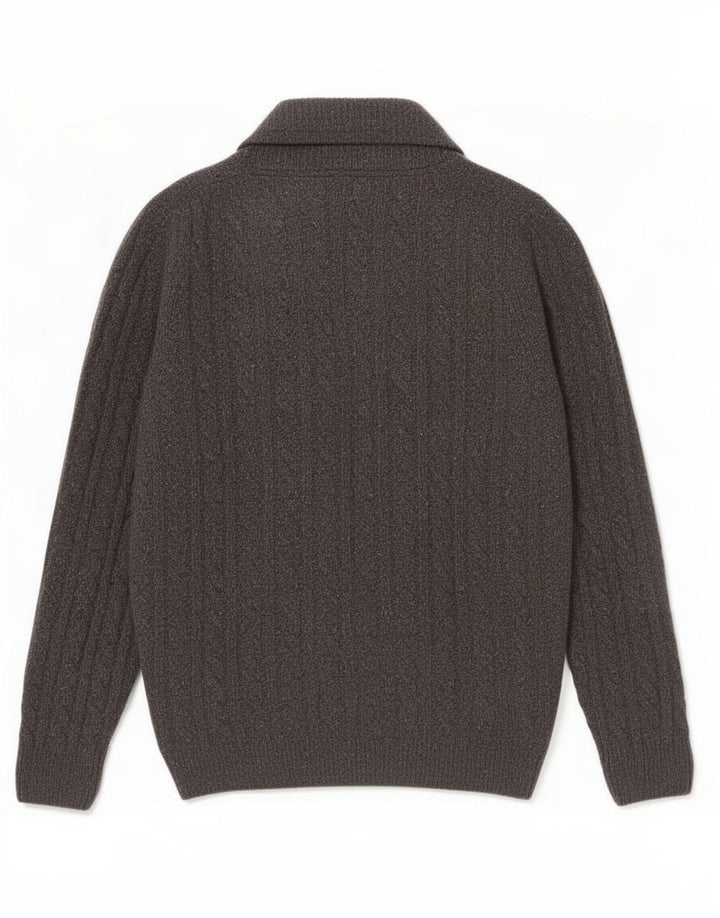 Massimo Dutti Herre Cardigan Sweater Stor Grå Uld