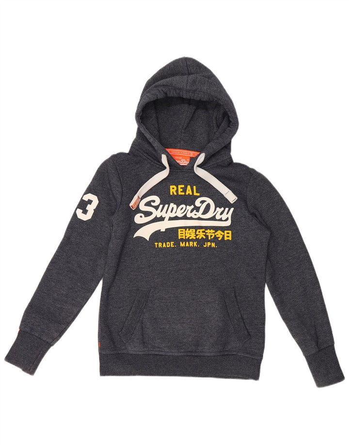 Superdry Grafisk hættetrøje til mænd mellem marineblå bomuld
