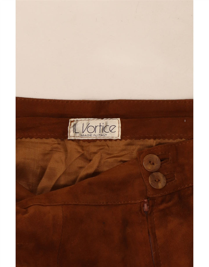 Vintage dame ruskind Maxi nederdel Medium W30 Brun