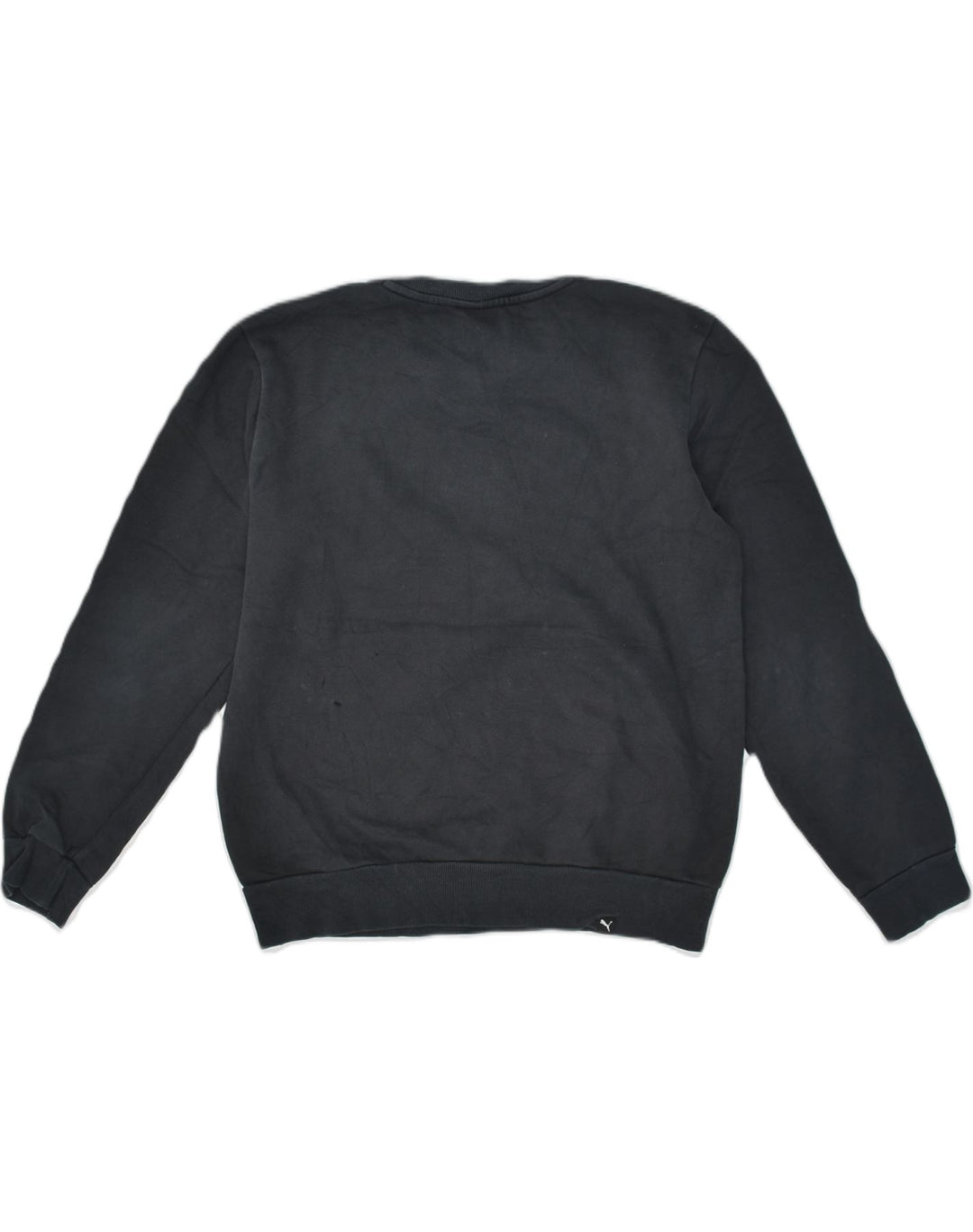 PUMA Mens Graphic Sweatshirt Jumper Small Navy Blue Cotton | Vintage Puma | Thrift | Second-Hand Puma | Used Clothing | Messina Hembry 
