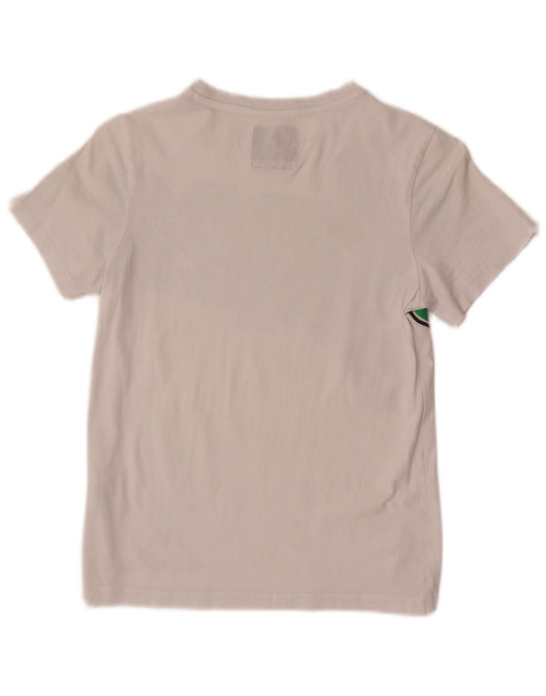 Kappa Boys Grafisk T-Shirt Top 9-10 År Hvid Bomuld