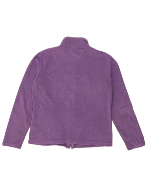 Marks & Spencer Fleecejakke til kvinder UK 12 Medium Lilla Polyester