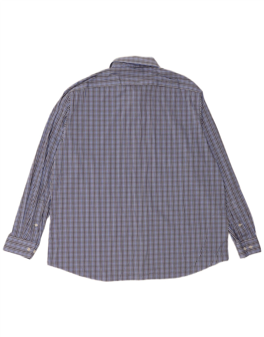 MICHAEL KORS Herre Slim Fit skjorte str. 18 1/2 2XL blå ternet bomuld