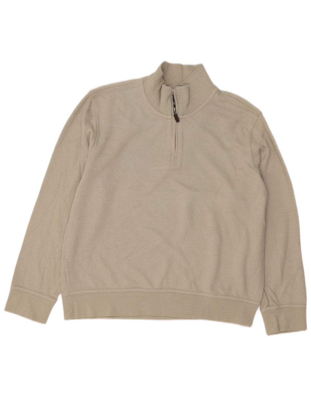 EDDIE BAUER Sweatshirt med lynlås til mænd XL Beige Bomuld
