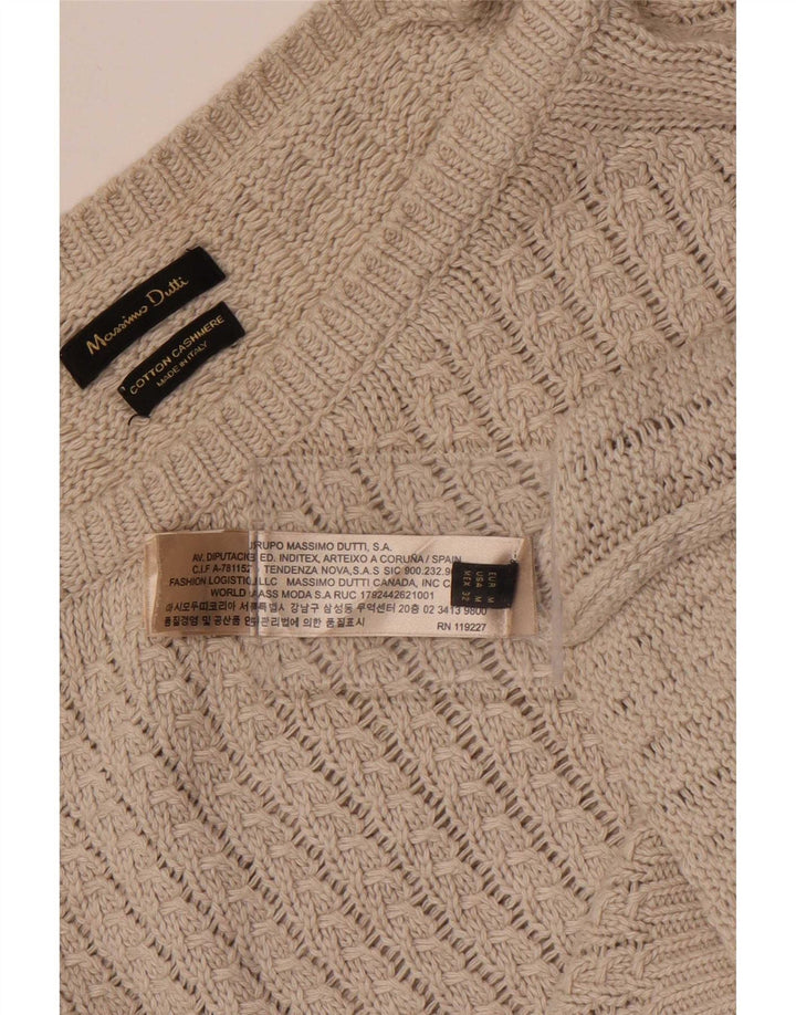 Massimo Dutti Dame Boat Neck Jumper Sweater UK 14 Medium Grey Bomuld