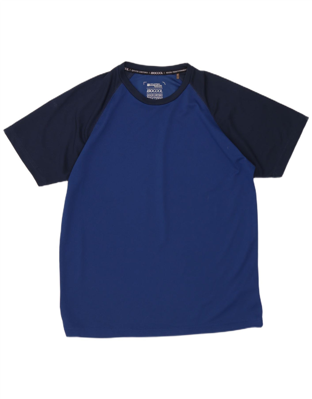 MOUNTAIN WAREHOUSE Herre IsoCool T-Shirt Top Stor Blå Colourblock