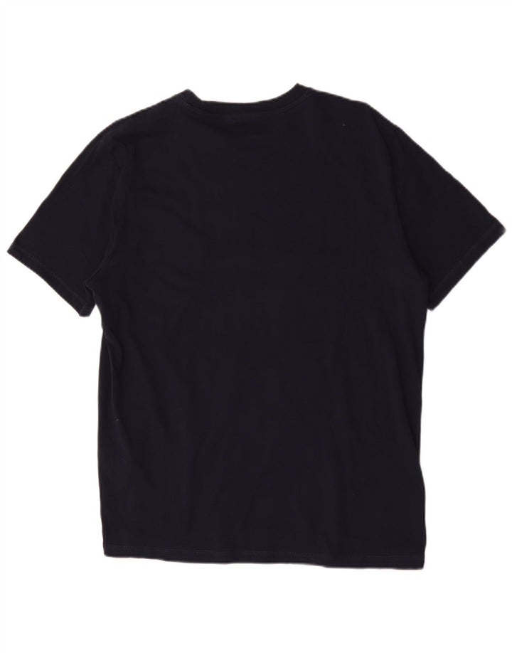 Ellesse Herre T-Shirt Top Medium Marineblå Bomuld
