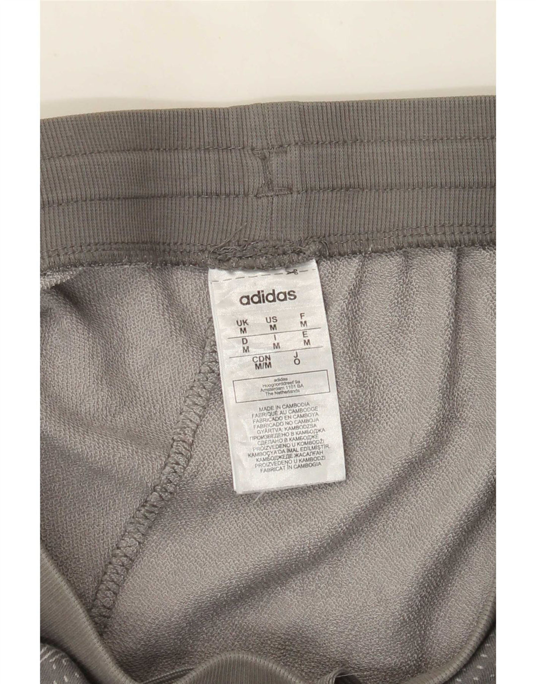 Adidas Herre Sportshorts Medium Grå Geometrisk Bomuld