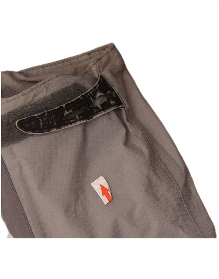 Jack Wolfskin Regnjakke til mænd UK 40/42 Stor grå farveblok polyamid