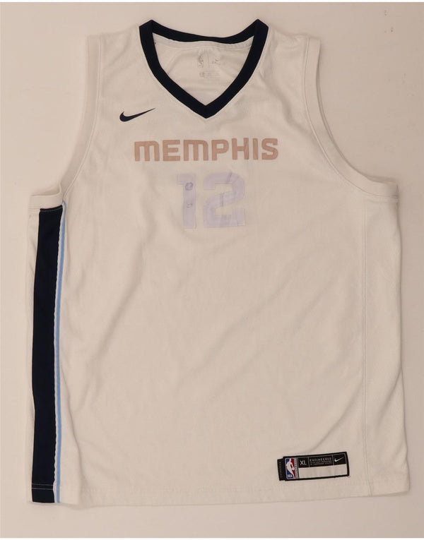 NIKE drenge Memphis grafisk vest top 15-16 år XL hvid farveblok