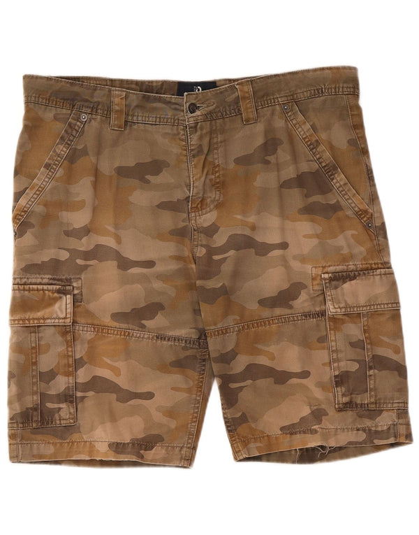 Dacks Herre Regular Fit Cargo Shorts IT 50 Large W36 Brown Camouflage