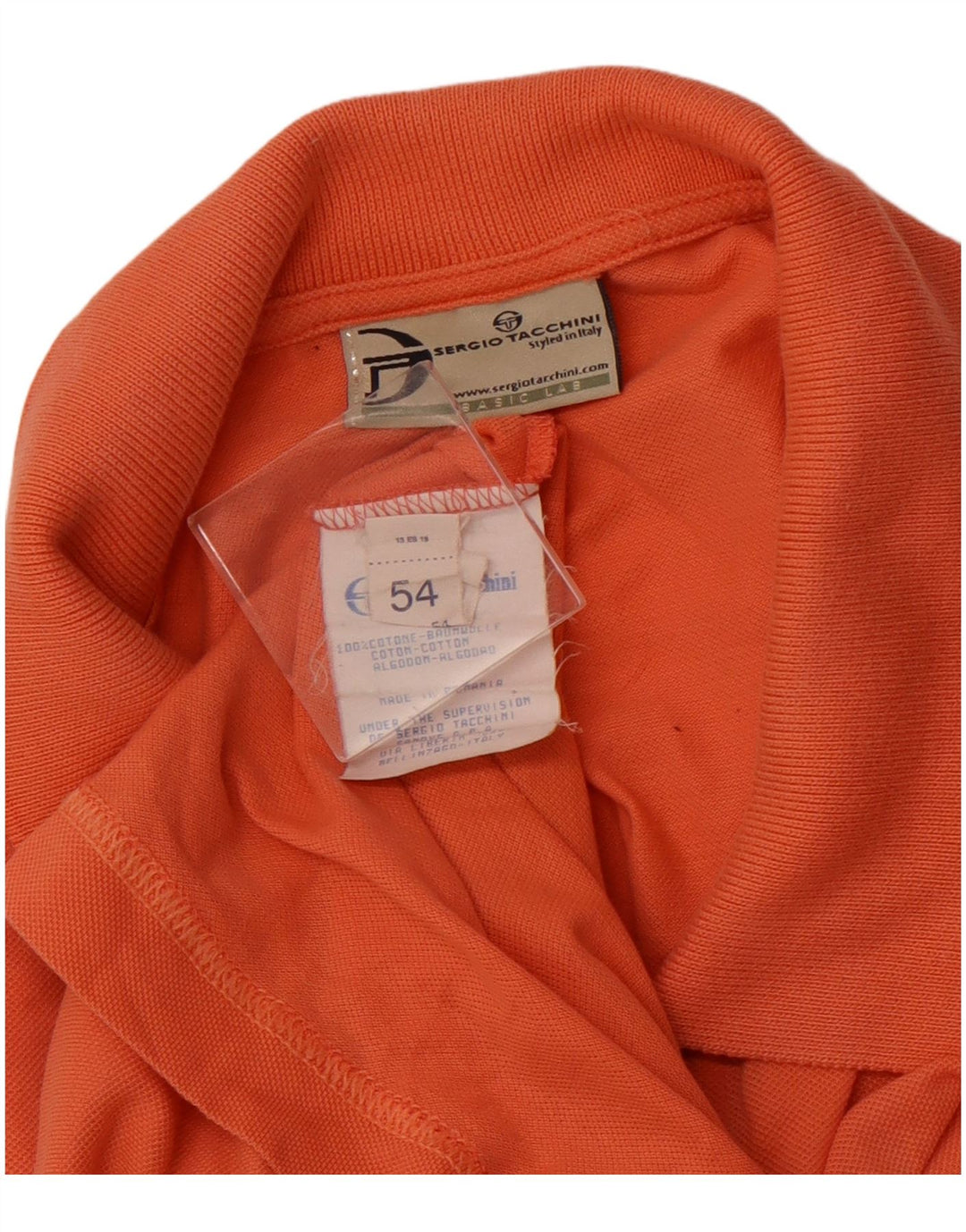 SERGIO TACCHINI Poloshirt til mænd IT 54 XL Orange Bomuld