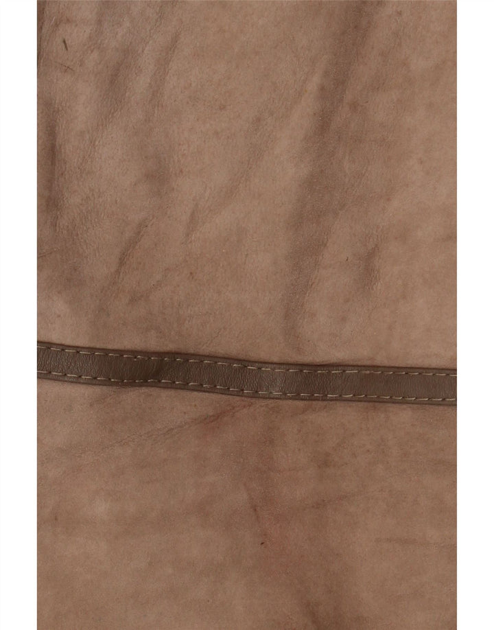 VINTAGE Shearling Coat til kvinder UK 14 Medium Beige