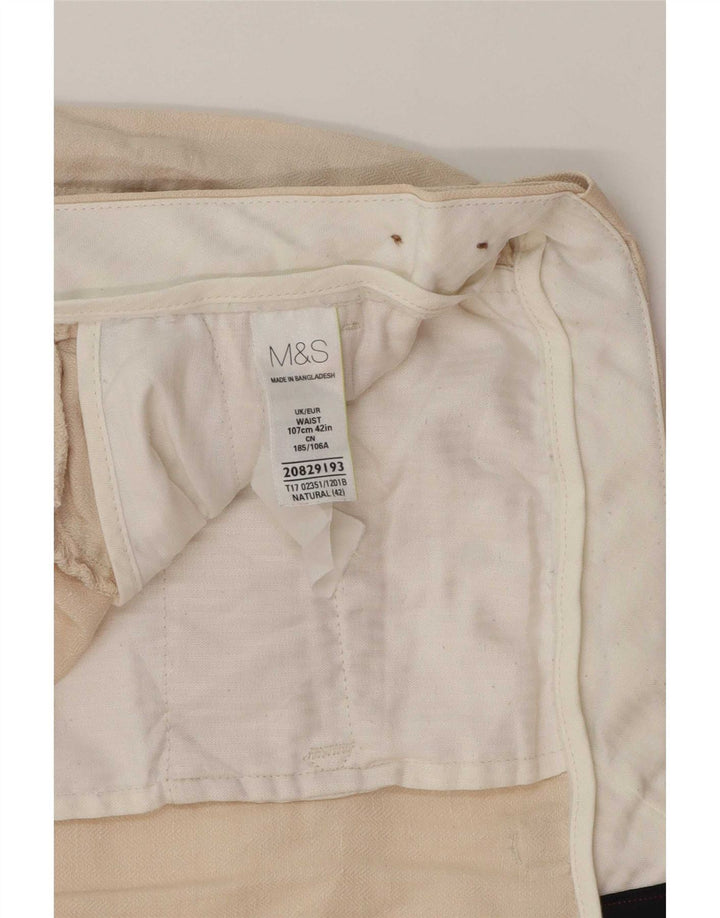 Marks & Spencer Chino Shorts til mænd W42 XL Beige hør