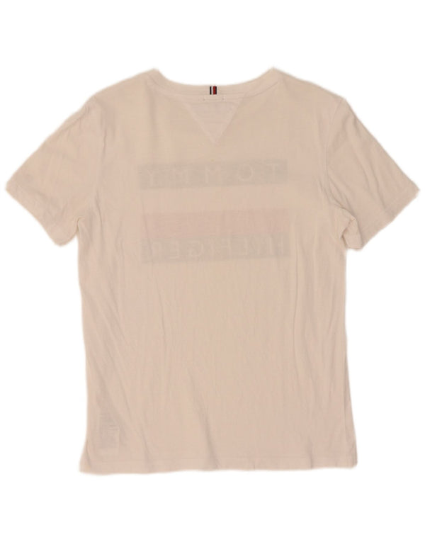 Tommy Hilfiger Piger Grafisk T-Shirt Top 13-14 År Hvid Colourblock