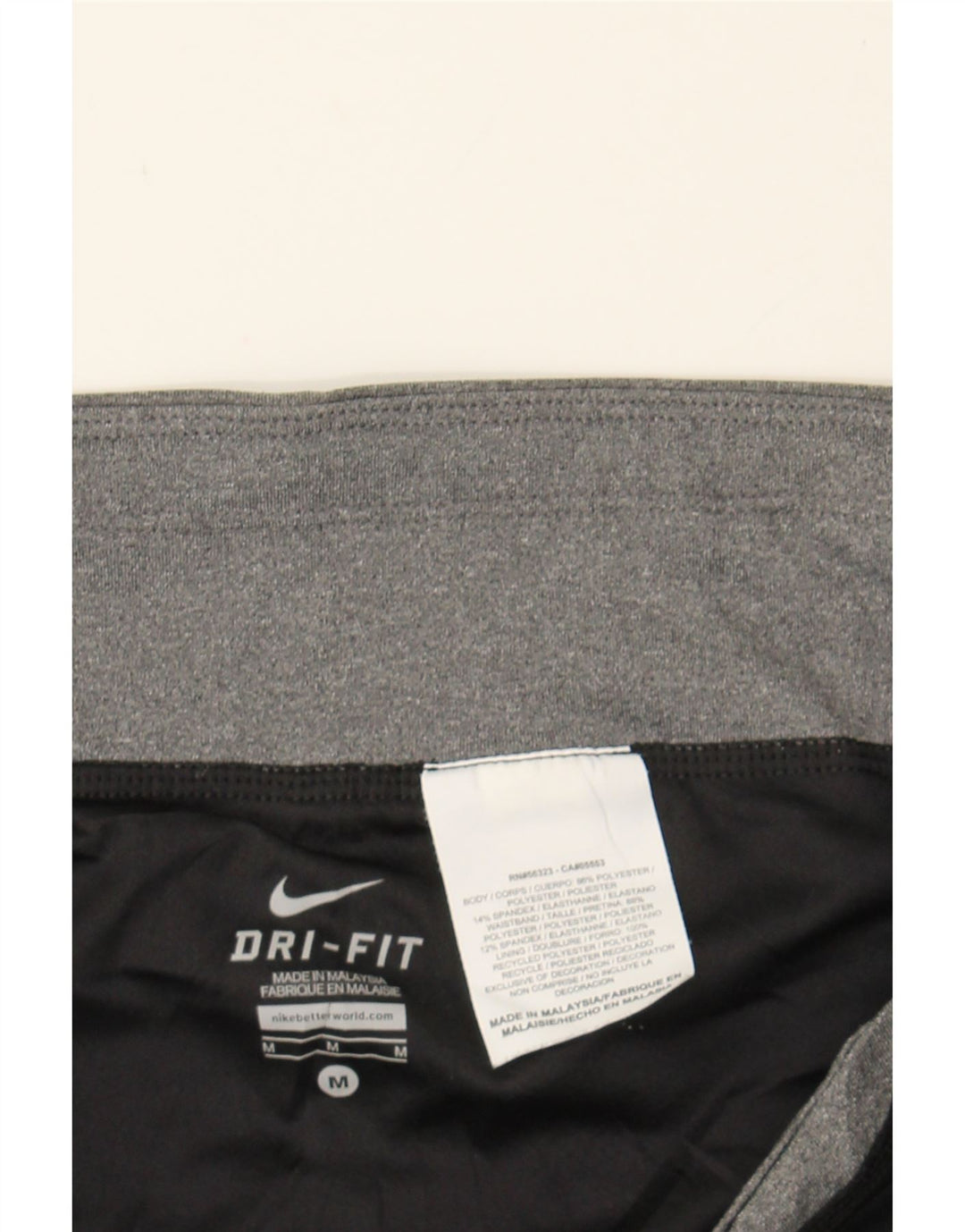 NIKE Dame Dri Fit Sportshorts UK 14 Medium Sort Polyester