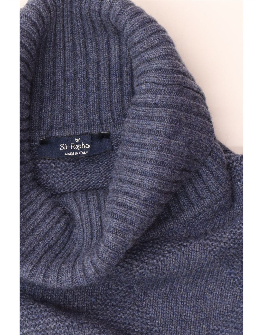 SIR RAPHAEL Dame Rullehals sweater UK 20 2XL Navy Blue Wool