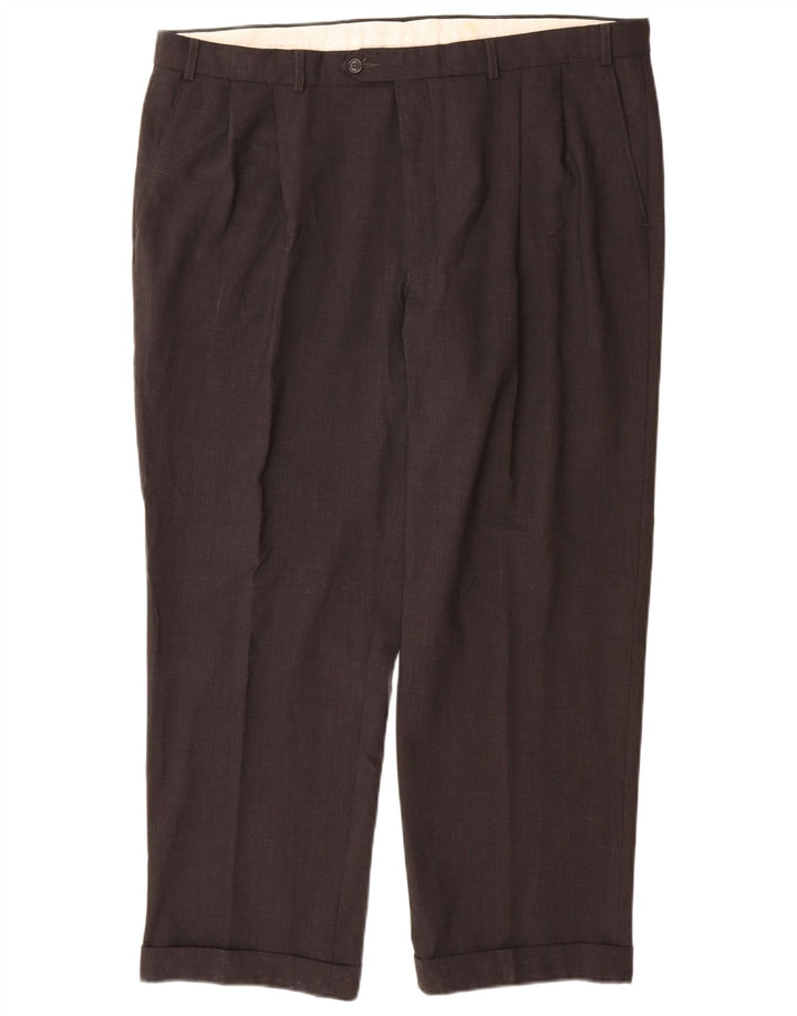 Marks & Spencer Herre Pegged Suit Bukser W40 L29 Grå Polyester