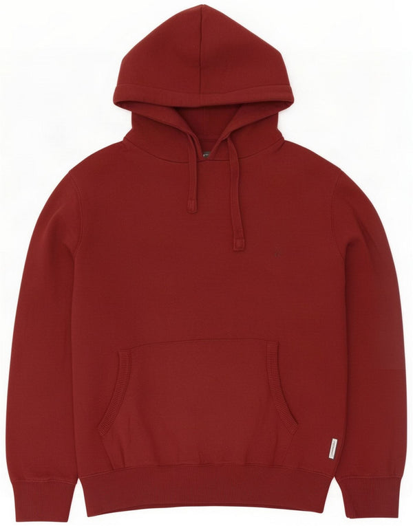 French Connection Mens Loose Fit Hoodie Jumper Medium Burgundy Cotton