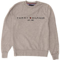 Tommy Hilfiger Herre grafisk sweatshirt Jumper Medium Grey Flecked Bomuld